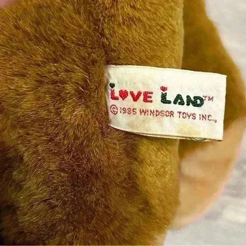 Vintage 1985 Stuffed Teddy Bear Plush Love Land Windsor Toys Bow Tie Large 18” - Picture 4 of 7